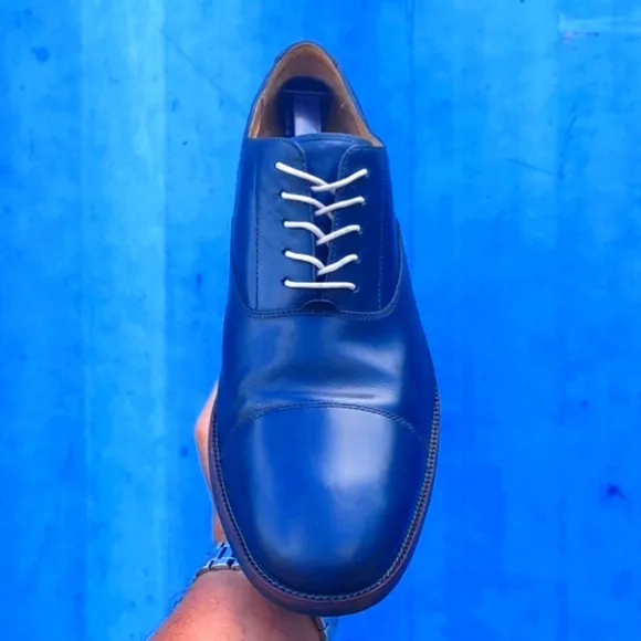 COLE HAAN (BLUE) Cap Toe Leather Derby