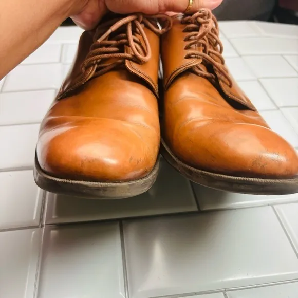 Cole Haan Copley Plain Derby Oxford Leather 11 M C13139 British Tan