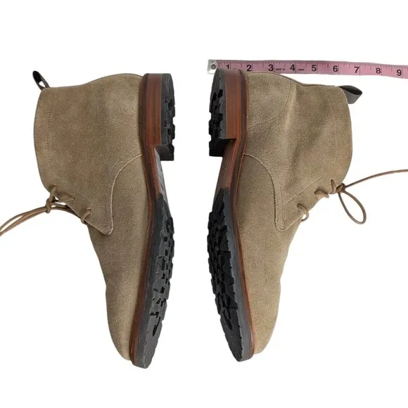 Cole Haan Cream Tan Suede Berkshire Lug Chukka Boots Lace Up