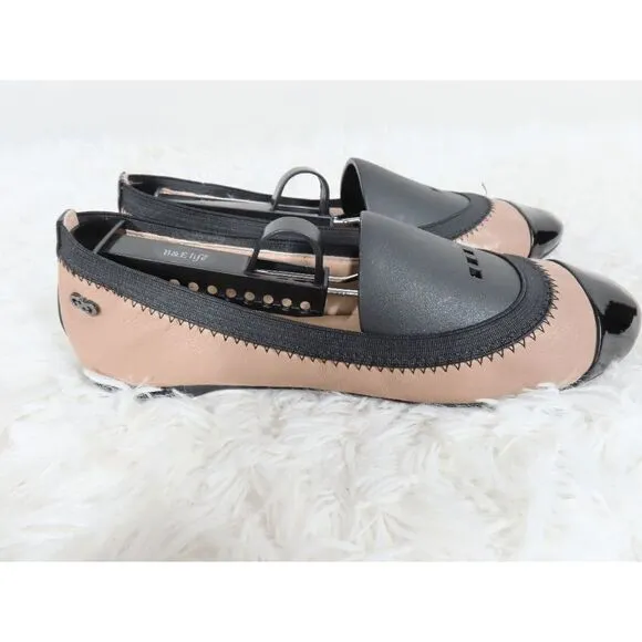 Cole Haan Deltona Gore Casual Ballet Tan and Black Flat Shoes Womens Size 7