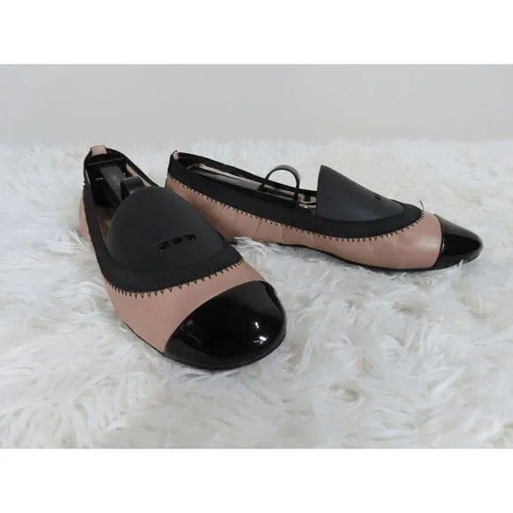 Cole Haan Deltona Gore Casual Ballet Tan and Black Flat Shoes Womens Size 7