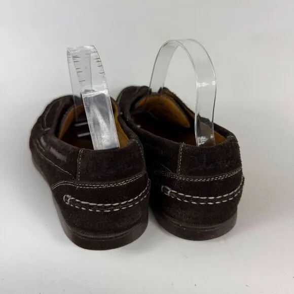 Cole Haan Dominick Boat shoes Men's 10 Dark Brown Suede Lace-Up Low Top Classic