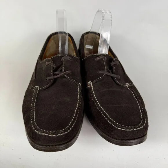 Cole Haan Dominick Boat shoes Men's 10 Dark Brown Suede Lace-Up Low Top Classic