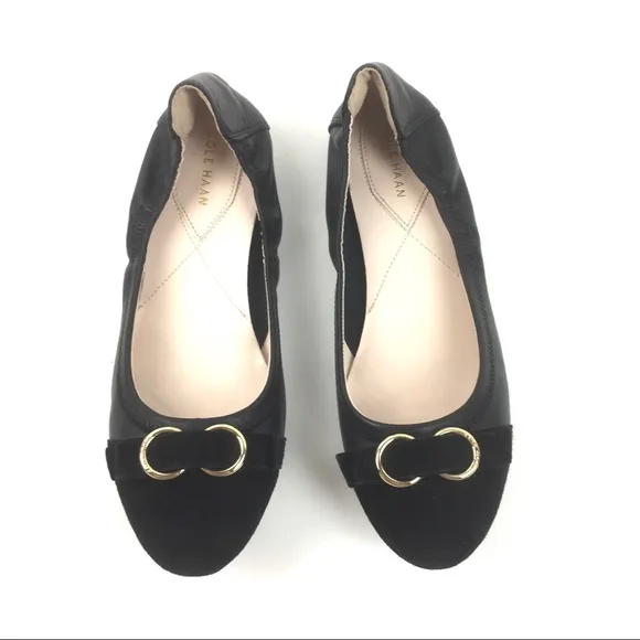Cole Haan elme grand os leather ballet flats black