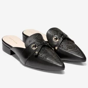 Cole Haan Emily Black Leather Mules Flats Sandals