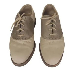Cole Haan G2 Sadle Oxford Beige Leather Suede Shoes Mens 9.5 - 10 Dual Tone 5774