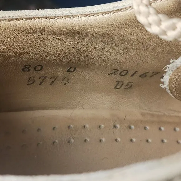 Cole Haan G2 Sadle Oxford Beige Leather Suede Shoes Mens 9.5 - 10 Dual Tone 5774