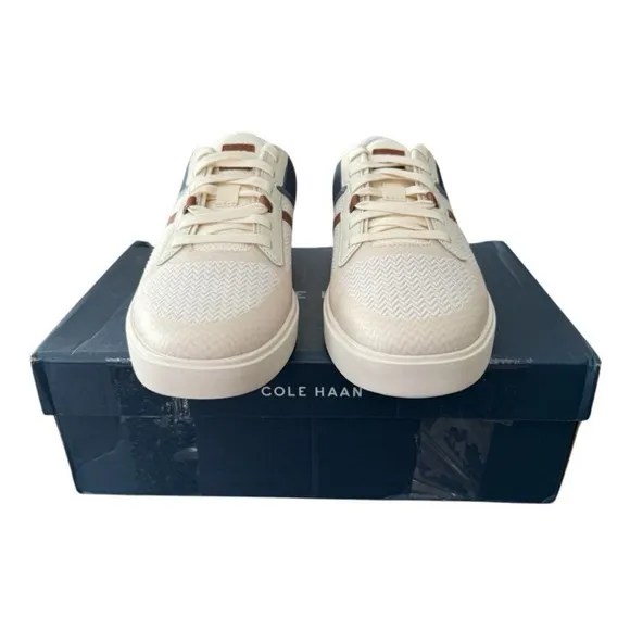 Cole Haan Grand Crosscourt Winner Sneaker Ivory Navy Blazer Men’s Size 11 Medium