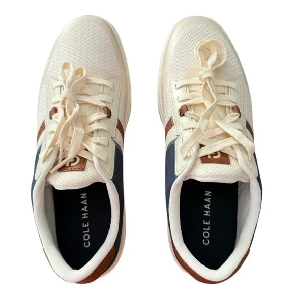 Cole Haan Grand Crosscourt Winner Sneaker Ivory Navy Blazer Men’s Size 11 Medium