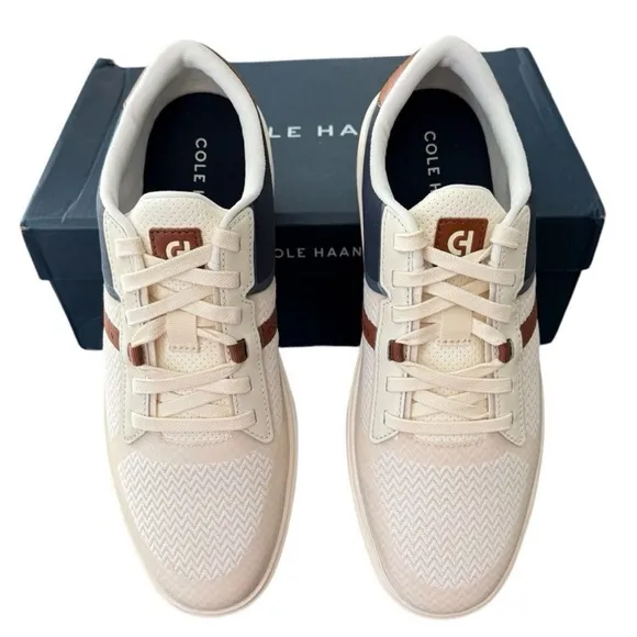 Cole Haan Grand Crosscourt Winner Sneaker Ivory Navy Blazer Men’s Size 11 Medium
