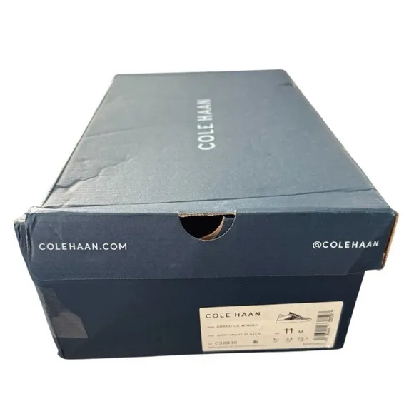 Cole Haan Grand Crosscourt Winner Sneaker Ivory Navy Blazer Men’s Size 11 Medium