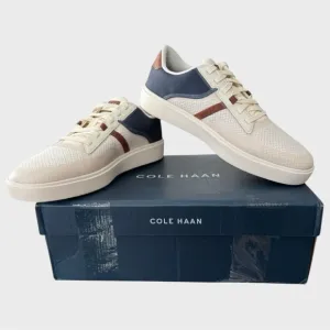 Cole Haan Grand Crosscourt Winner Sneaker Ivory Navy Blazer Men’s Size 11 Medium