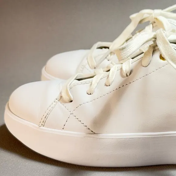 Cole Haan Grand OS Classic White Leather Sneakers 8B