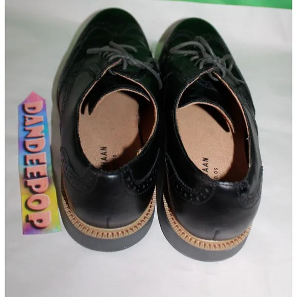 Cole Haan Grand OS Men's Black Dress Shoes Size 9.5M FT C21825 B16 Wingtip Derby