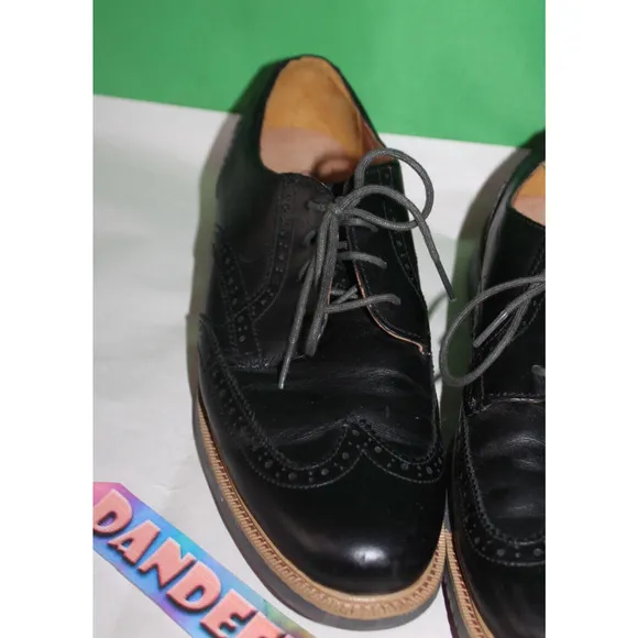 Cole Haan Grand OS Men's Black Dress Shoes Size 9.5M FT C21825 B16 Wingtip Derby