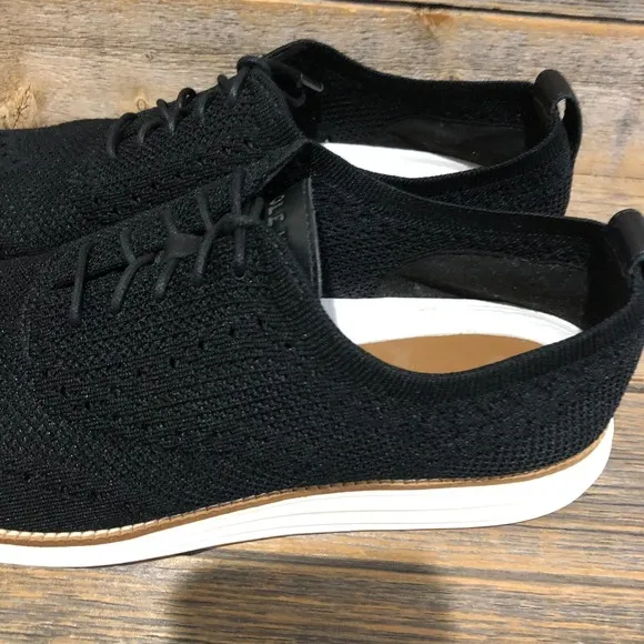 Cole Haan Grand OS Shoes Mens 11.5 M Black Wingtip Oxford Stitchlite C27959