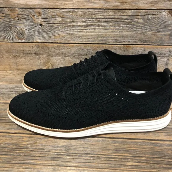 Cole Haan Grand OS Shoes Mens 11.5 M Black Wingtip Oxford Stitchlite C27959