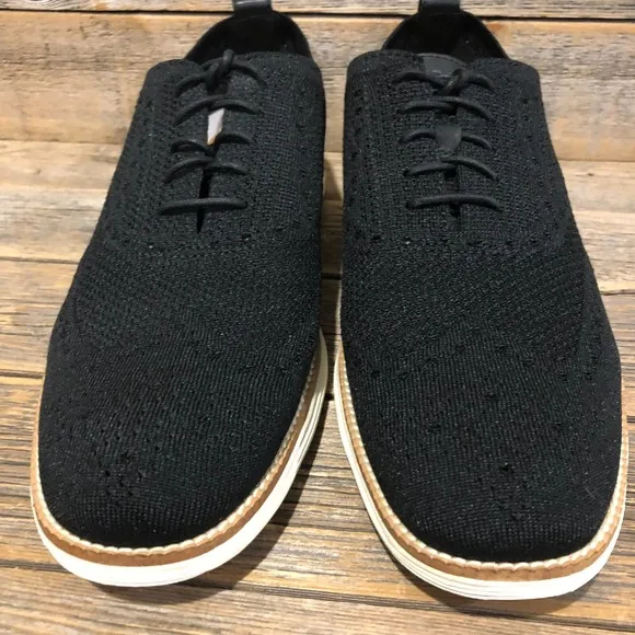 Cole Haan Grand OS Shoes Mens 11.5 M Black Wingtip Oxford Stitchlite C27959