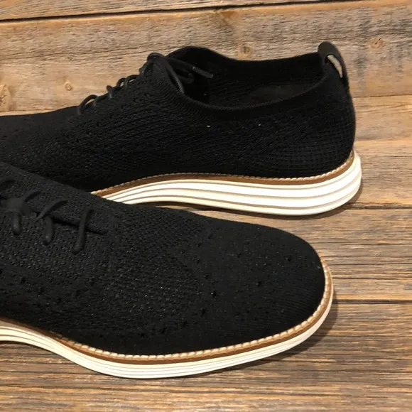 Cole Haan Grand OS Shoes Mens 11.5 M Black Wingtip Oxford Stitchlite C27959