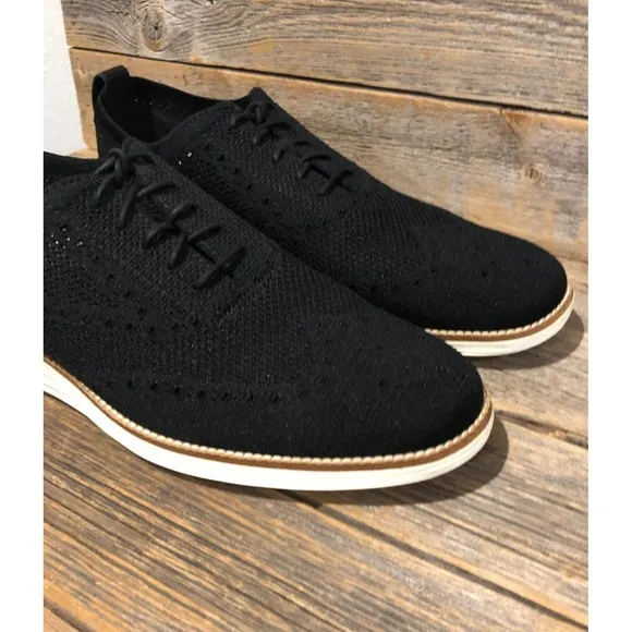 Cole Haan Grand OS Shoes Mens 11.5 M Black Wingtip Oxford Stitchlite C27959