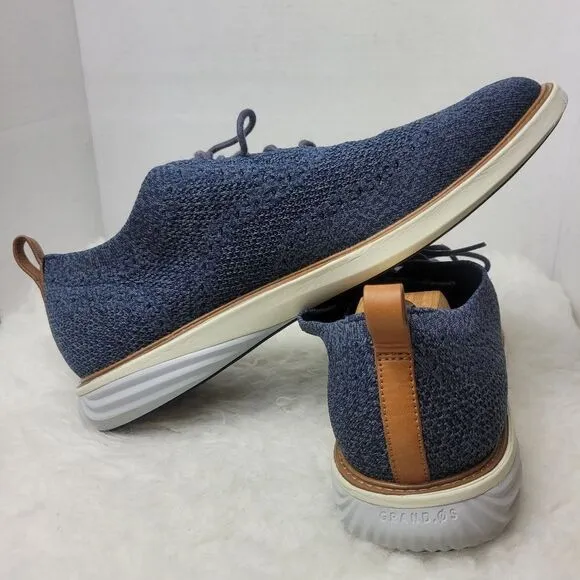 Cole Haan GrandEvolution Stitchlite Oxford Blue Knit Grand OS Mens Shoes Size 13
