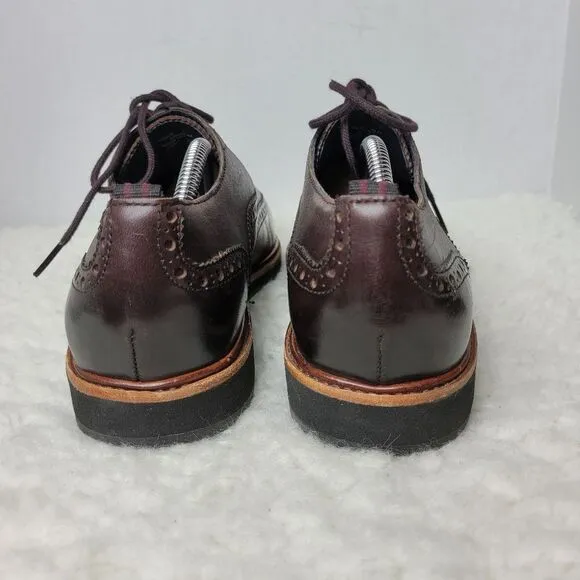 Cole Haan Grand OS Mens Shoes Size 10M Brown Leather Wingtip Oxford C31330