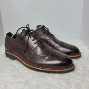 Cole Haan Grand OS Mens Shoes Size 10M Brown Leather Wingtip Oxford C31330