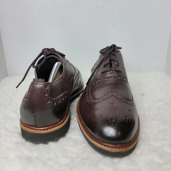 Cole Haan Grand OS Mens Shoes Size 10M Brown Leather Wingtip Oxford C31330