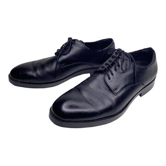 Cole Haan Harrison Grand Derby Oxford Size 8.5 M C24161 D Black Leather 5 Eyelet