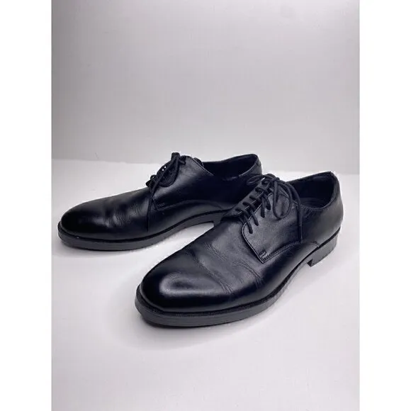 Cole Haan Harrison Grand Derby Oxford Size 8.5 M C24161 D Black Leather 5 Eyelet