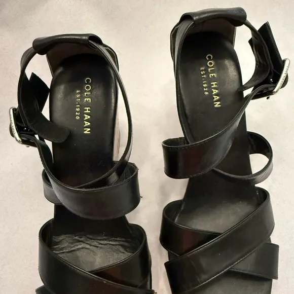 COLE HAAN Jillian Platform Wedge Sandals Sz 6