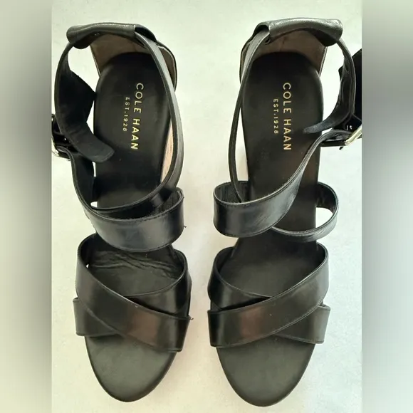 COLE HAAN Jillian Platform Wedge Sandals Sz 6