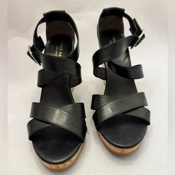 COLE HAAN Jillian Platform Wedge Sandals Sz 6