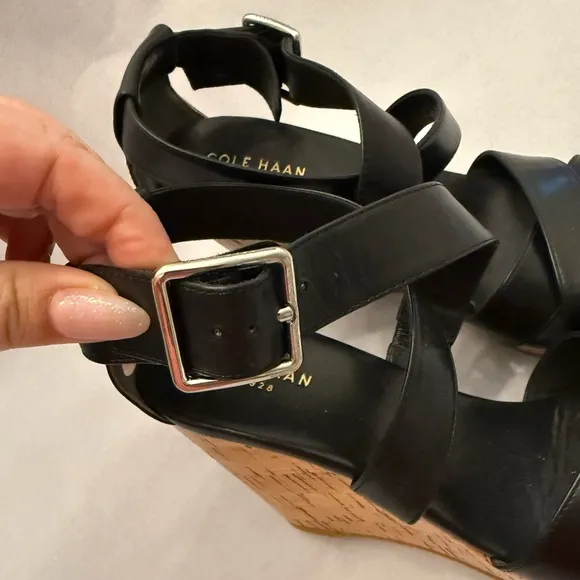 COLE HAAN Jillian Platform Wedge Sandals Sz 6