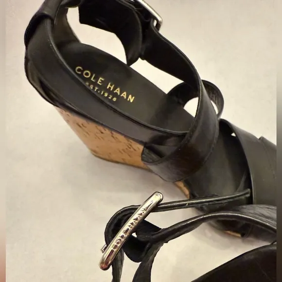 COLE HAAN Jillian Platform Wedge Sandals Sz 6