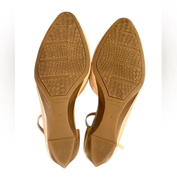 Cole Haan Lacey Ankle Strap Wedge Women’s Size 9 Nude