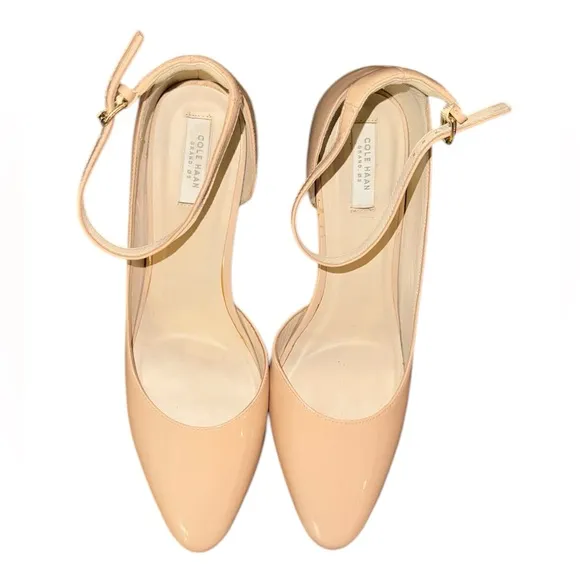 Cole Haan Lacey Ankle Strap Wedge Women’s Size 9 Nude