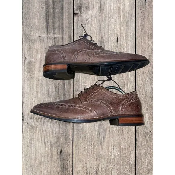 Cole Haan Lenox Hill Men's Brown Leather Wingtip Oxford Shoes N6381* Size 9.5M