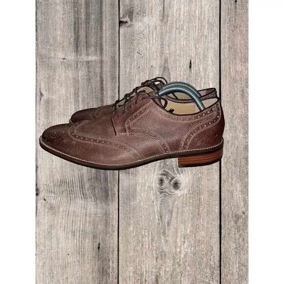 Cole Haan Lenox Hill Men's Brown Leather Wingtip Oxford Shoes N6381* Size 9.5M