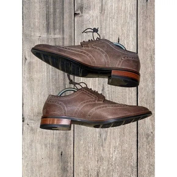 Cole Haan Lenox Hill Men's Brown Leather Wingtip Oxford Shoes N6381* Size 9.5M