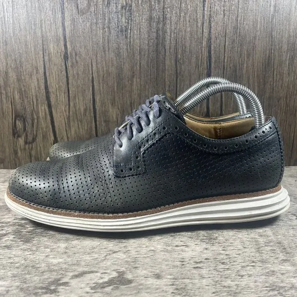 Cole Haan Lunargrand Dark Green Leather Oxford Shoes Men’s Size US 8
