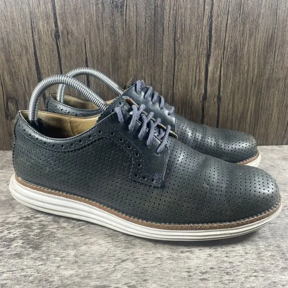 Cole Haan Lunargrand Dark Green Leather Oxford Shoes Men’s Size US 8