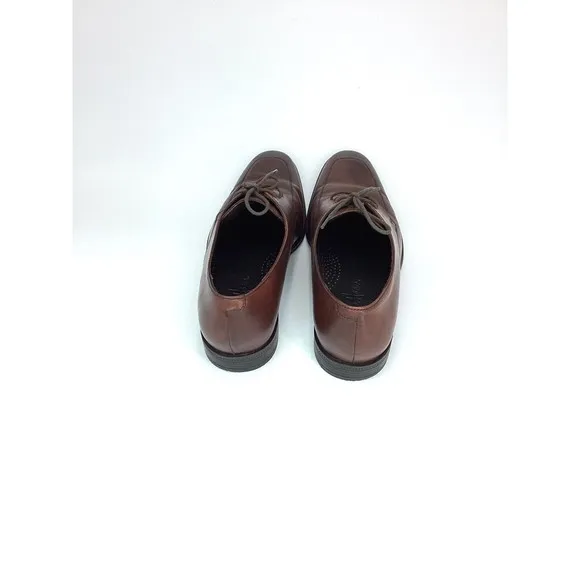 Cole Haan Men Apron Toe Derby Lace Up Oxford Brown Leather Size 8 M dress shoes