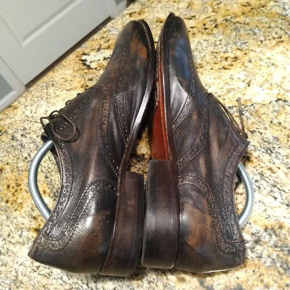 Cole Haan Mens 10.5 Air Colton Wingtip Brogue Leather Oxford Brown Shoes C10028