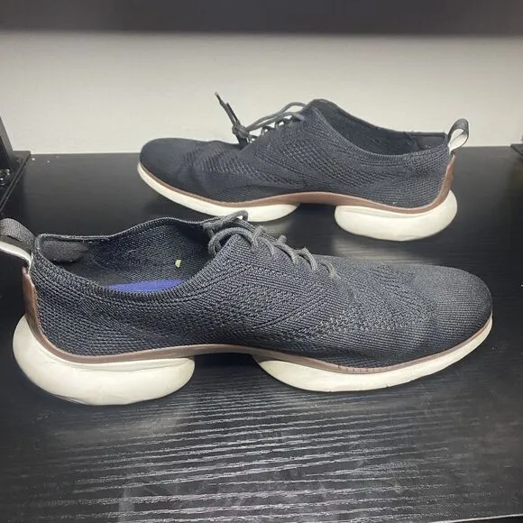 Cole Haan Mens 3.ZEROGRAND Black Wingtip Oxford Knit Shoes Size 11 M C29296