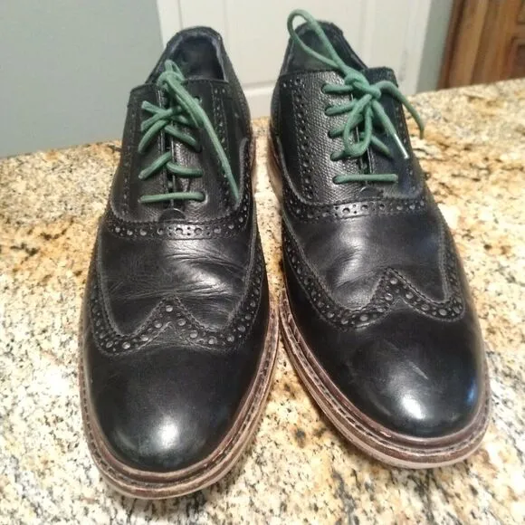 Cole Haan Men's Colton Wingtip Leather Oxford Shoes Lace Up Black Size 10 M