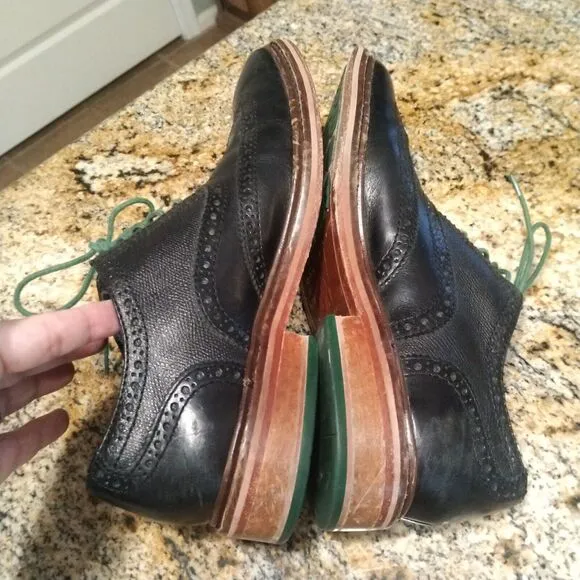 Cole Haan Men's Colton Wingtip Leather Oxford Shoes Lace Up Black Size 10 M