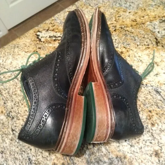 Cole Haan Men's Colton Wingtip Leather Oxford Shoes Lace Up Black Size 10 M