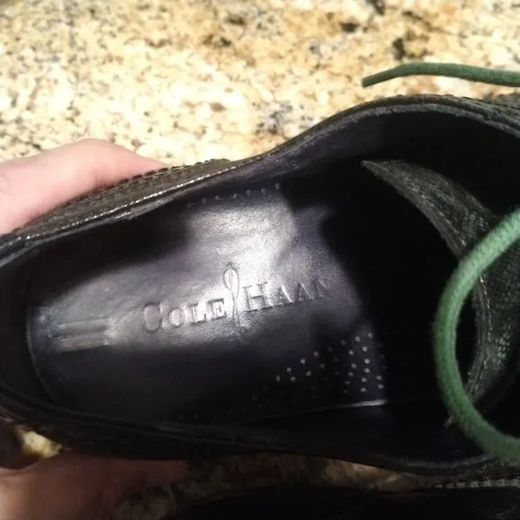 Cole Haan Men's Colton Wingtip Leather Oxford Shoes Lace Up Black Size 10 M