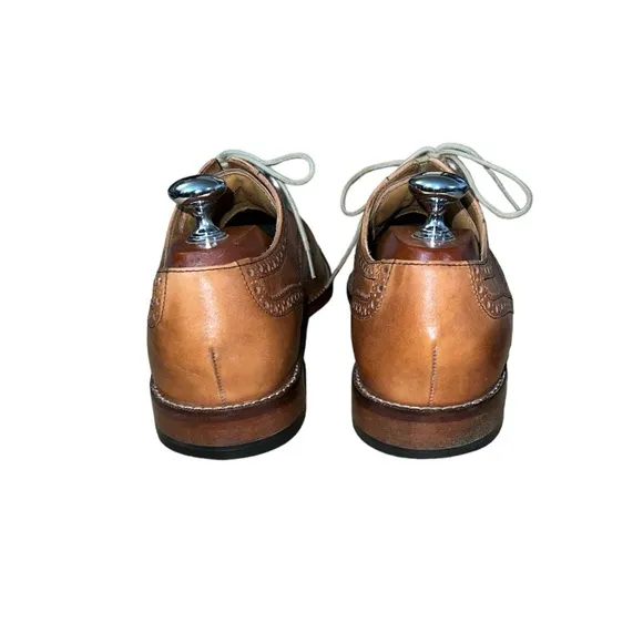 Cole Haan Men’s Giraldo Wingtip Shoes Size 9 British Tan Leather Oxford Derby